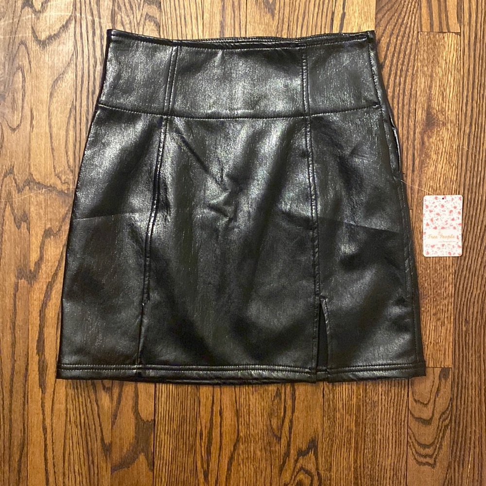 Free People Leather Skirt